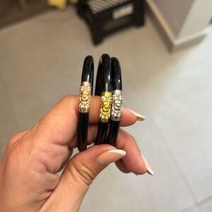 Budhagirl three kings all weather bangles in black
